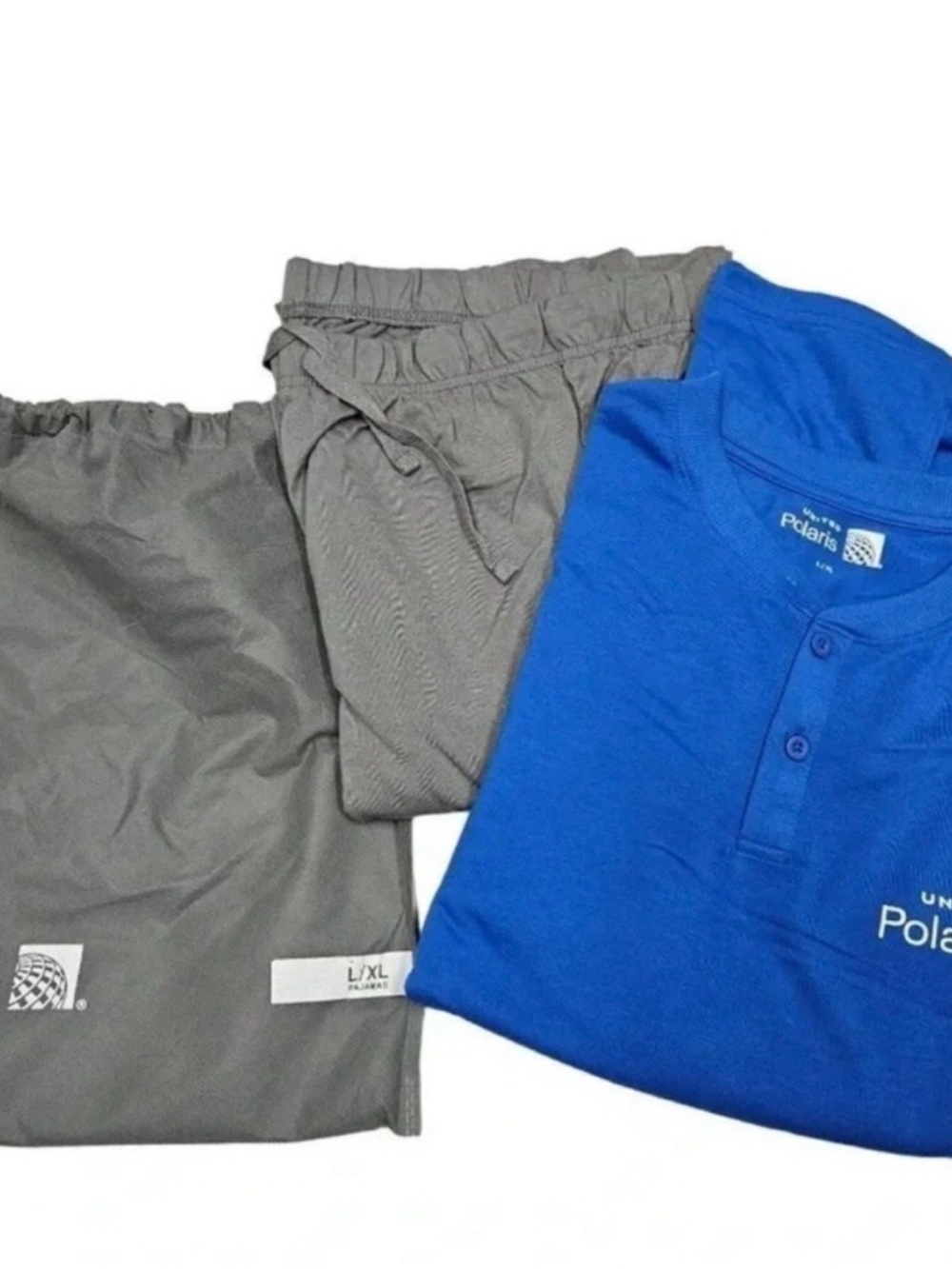 United Polaris Blue Crew Henley & Pants Pajamas